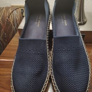Cole Haan Women's Blue Knit Slip-Ons
